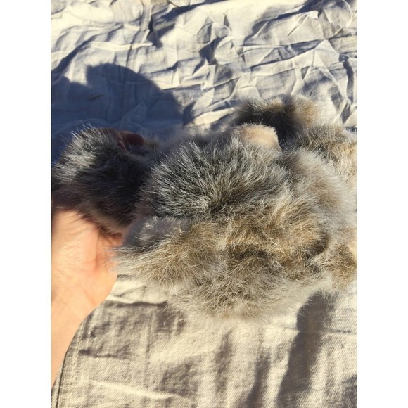 Vintage smile bear 7” 7 in stuffed animal grey gray cream 1991 90s - Picture 7 of 12